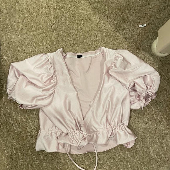 Urban outfitters puff sleeve tie top - Picture 1 of 2